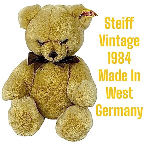 Vintage Steiff Teddy Patsy Bear Blond 8” #0233/20 Made in West Germany 1984 - Picture 1 of 9